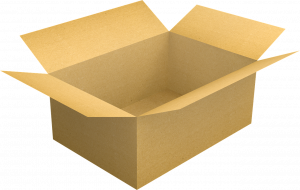An open cardboard box.